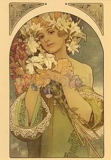 Flowers, 1897, Postcard
