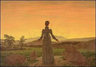 Woman before the Rising Sun, c. 1818, Postcard