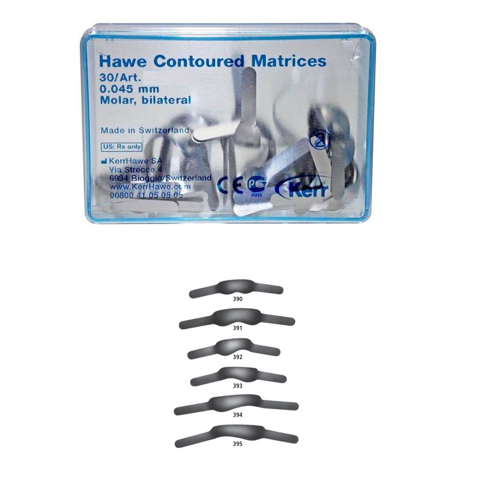 HAWE Förkonturerade matriser, 391 Dubbel Molar, 30st