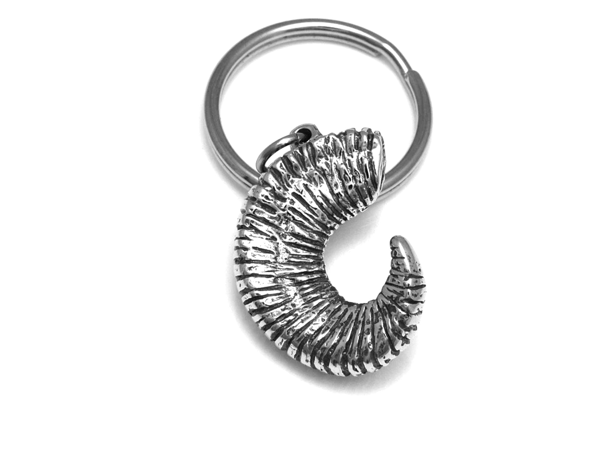 Fårhorn Nyckelring, Får Accessoar, Djur Nyckelhållare i Tenn och Stål - 3