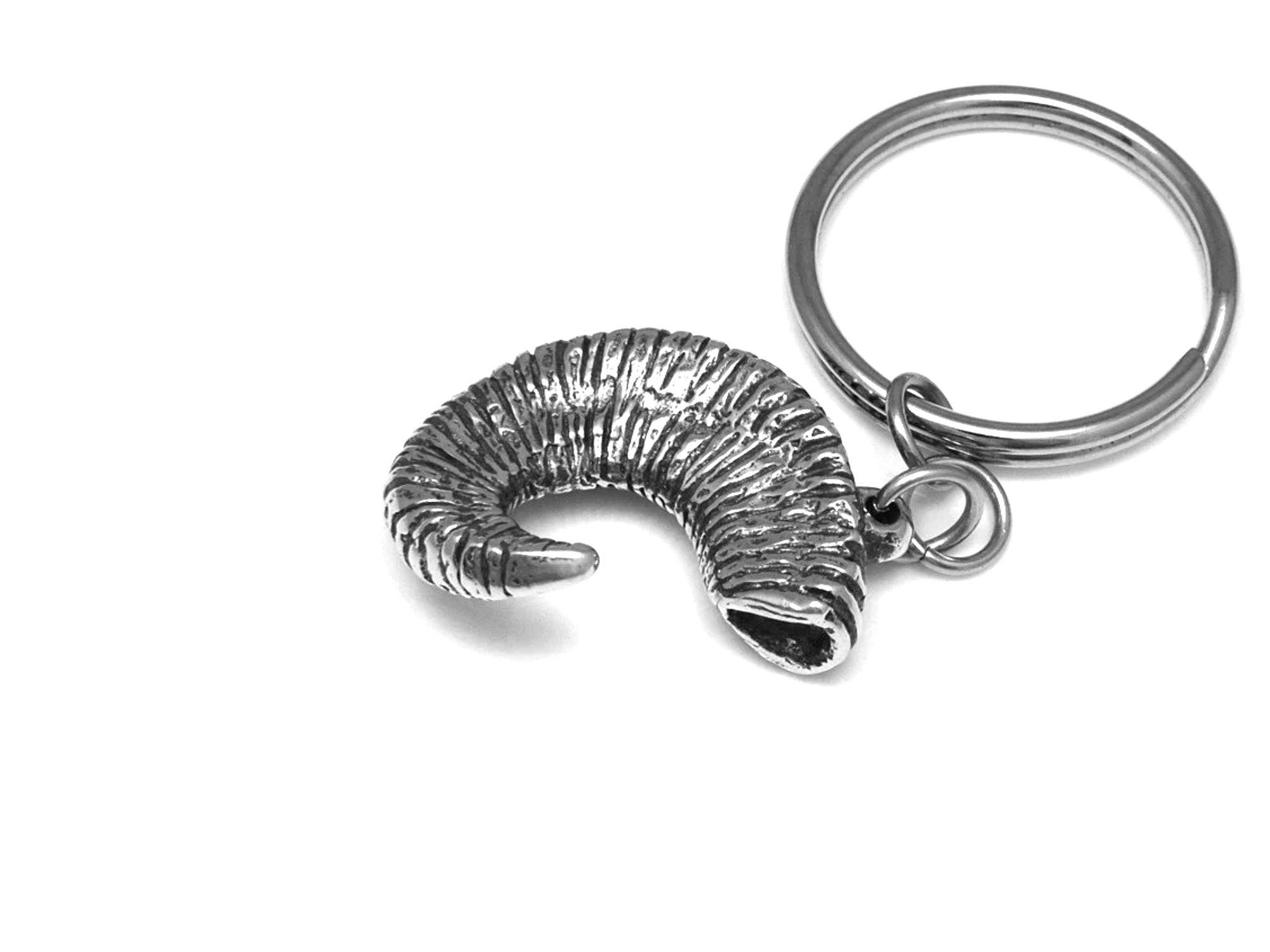 Fårhorn Nyckelring, Får Accessoar, Djur Nyckelhållare i Tenn och Stål - 2