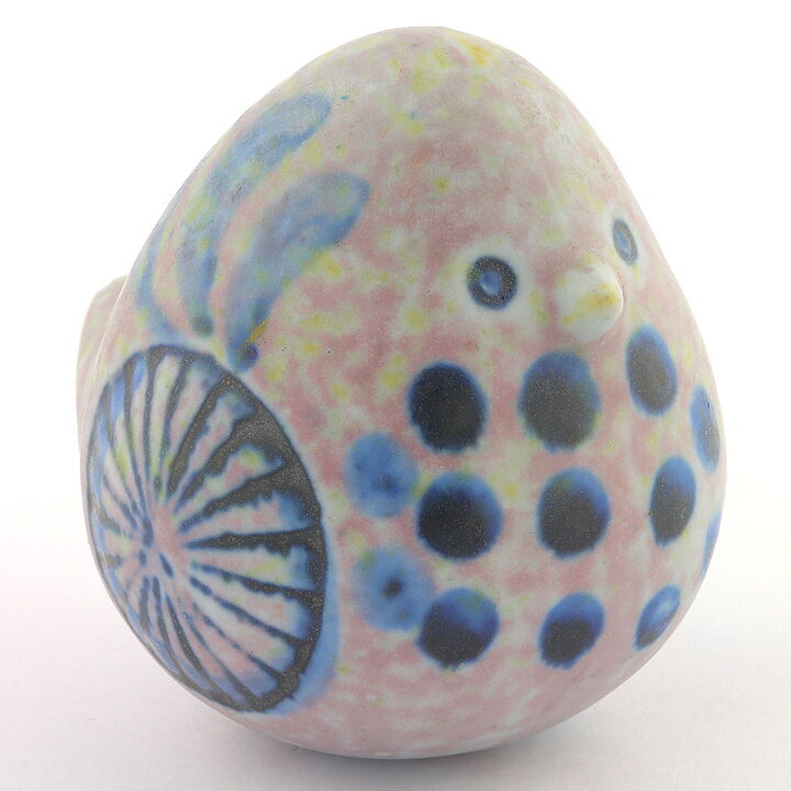 Lisa Larson (Fåglar 1964) Rounded Bird with Relief Decor 8 cm