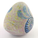 Lisa Larson (Fåglar 1964) Rounded Bird with Relief Decor 8 cm