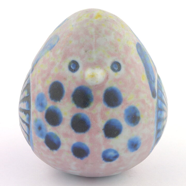 Lisa Larson (Fåglar 1964) Rounded Bird with Relief Decor 8 cm