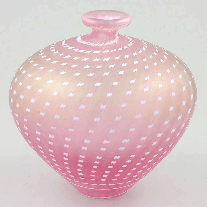 Bertil Vallien (Minos 1984) Pink Vase with Swirling Decor 12 cm