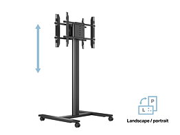 M Public Display Stand 180 HD Back to Back Black