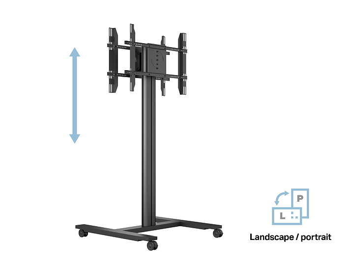 M Public Display Stand 180 HD Back to Back Black