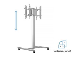 M Public Display Stand 180 HD Back to Back Silver