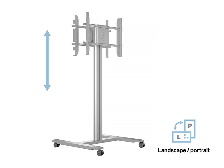 M Public Display Stand 180 HD Back to Back Silver