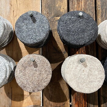 WOOLround™ 10 - Underlägg /Coaster i alla nyanser i 4-pack