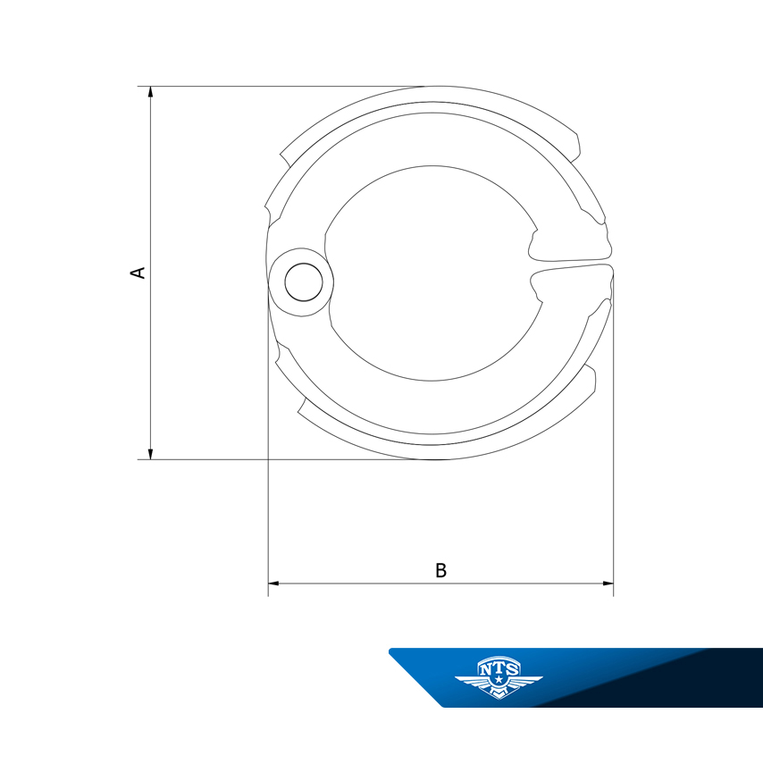 Bremsbacken für KTM/Hercules 105mm - 2