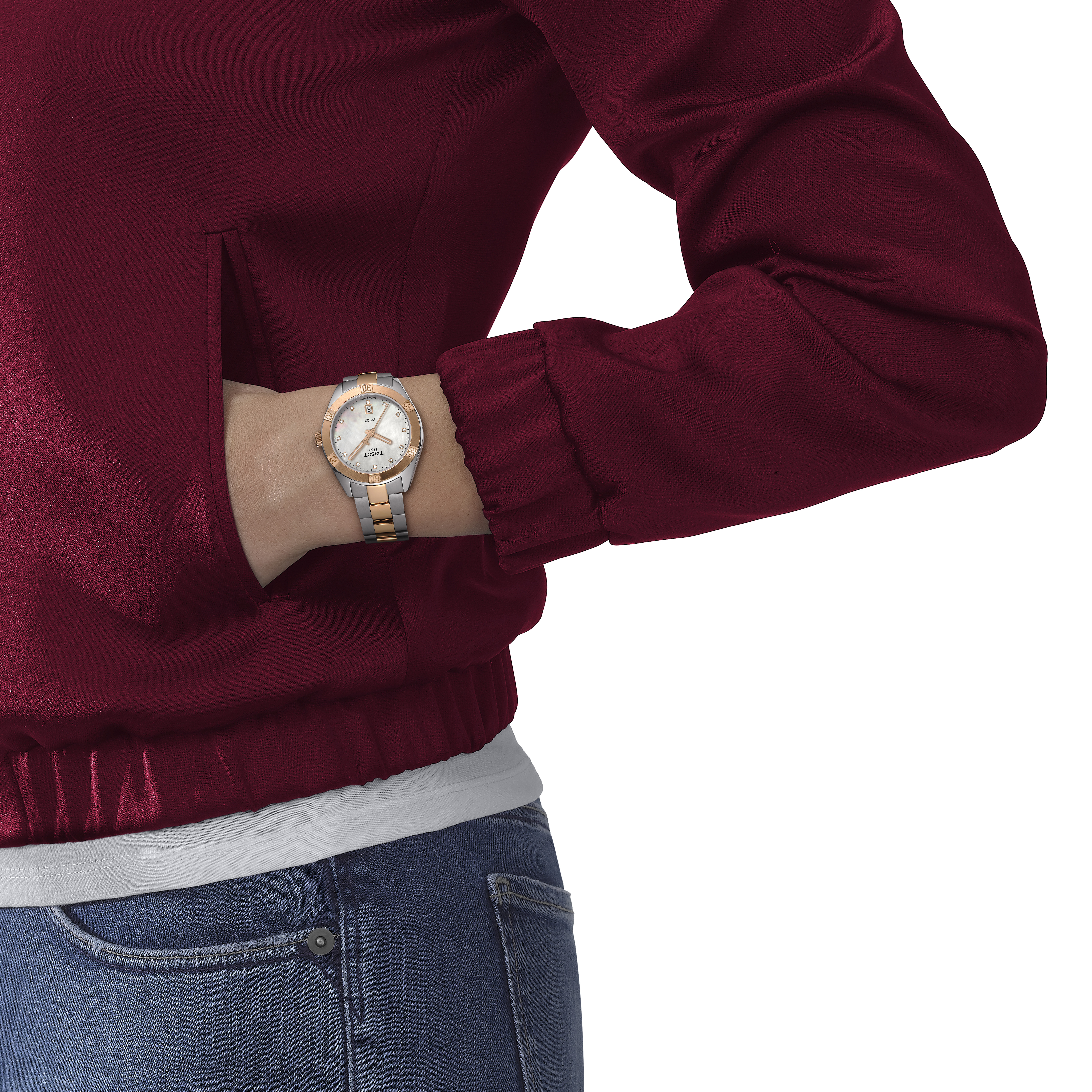 T101.910.22.116.00 Tissot PR 100 Sport Chic 36 pärlemor sida