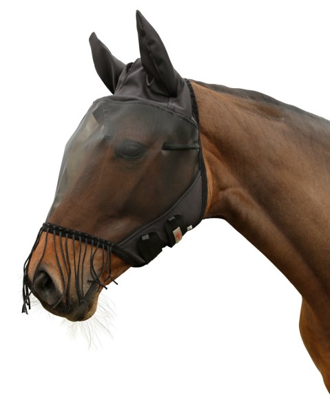 Covalliero Fly Mask with Ear Protection and Fringes - 7