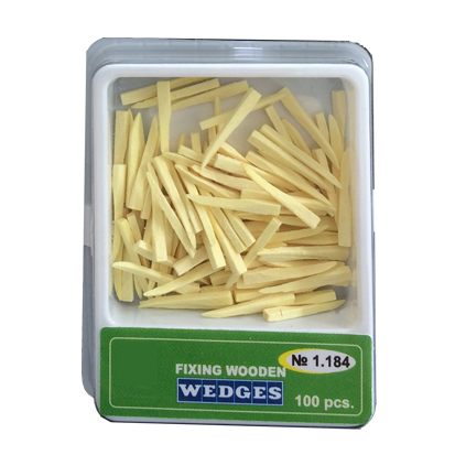 Wooden Wedges Yellow Thin /Long, 100st.