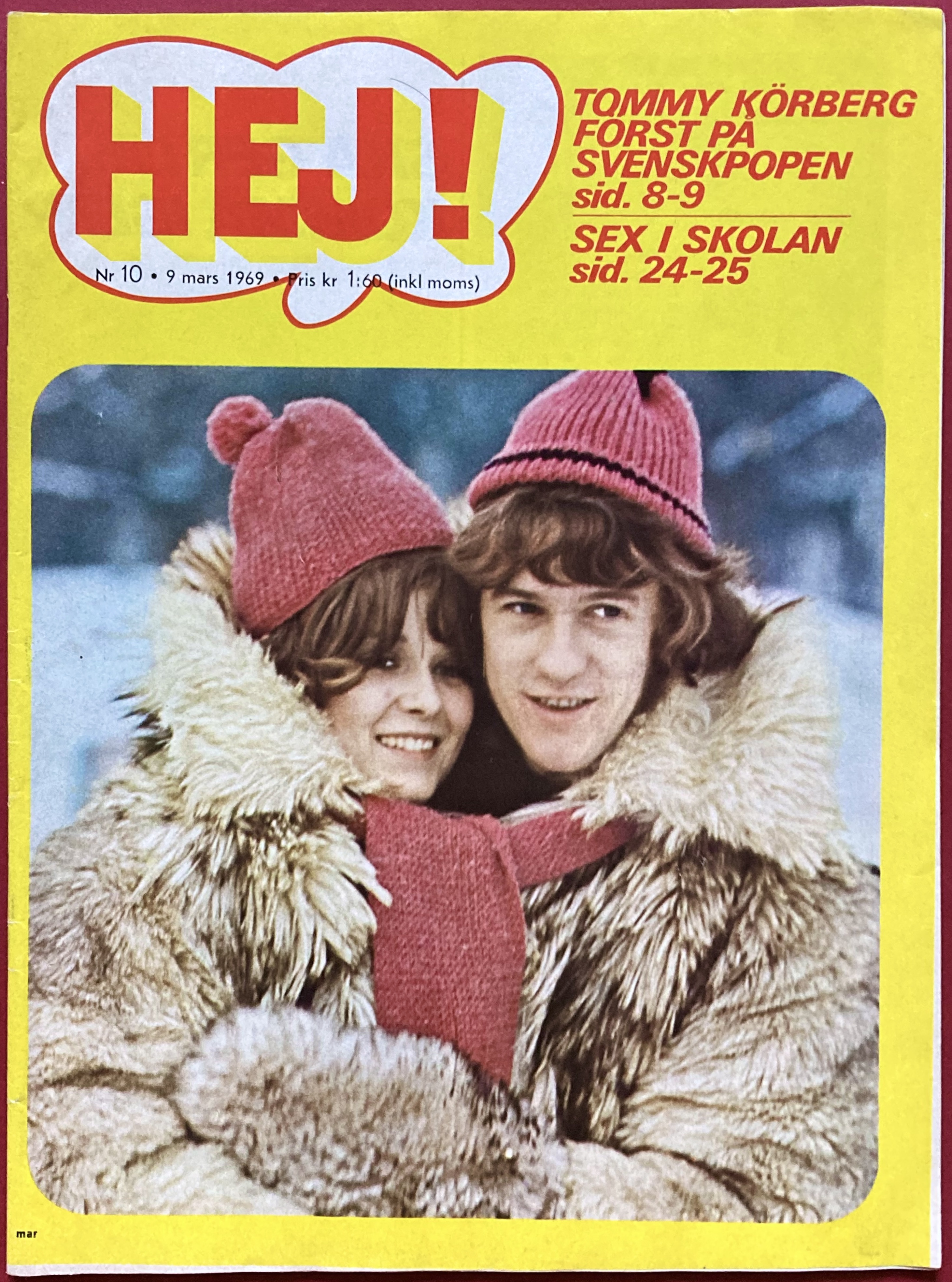 HEJ! - Nr 10 1969 Tommy Körberg omslag
