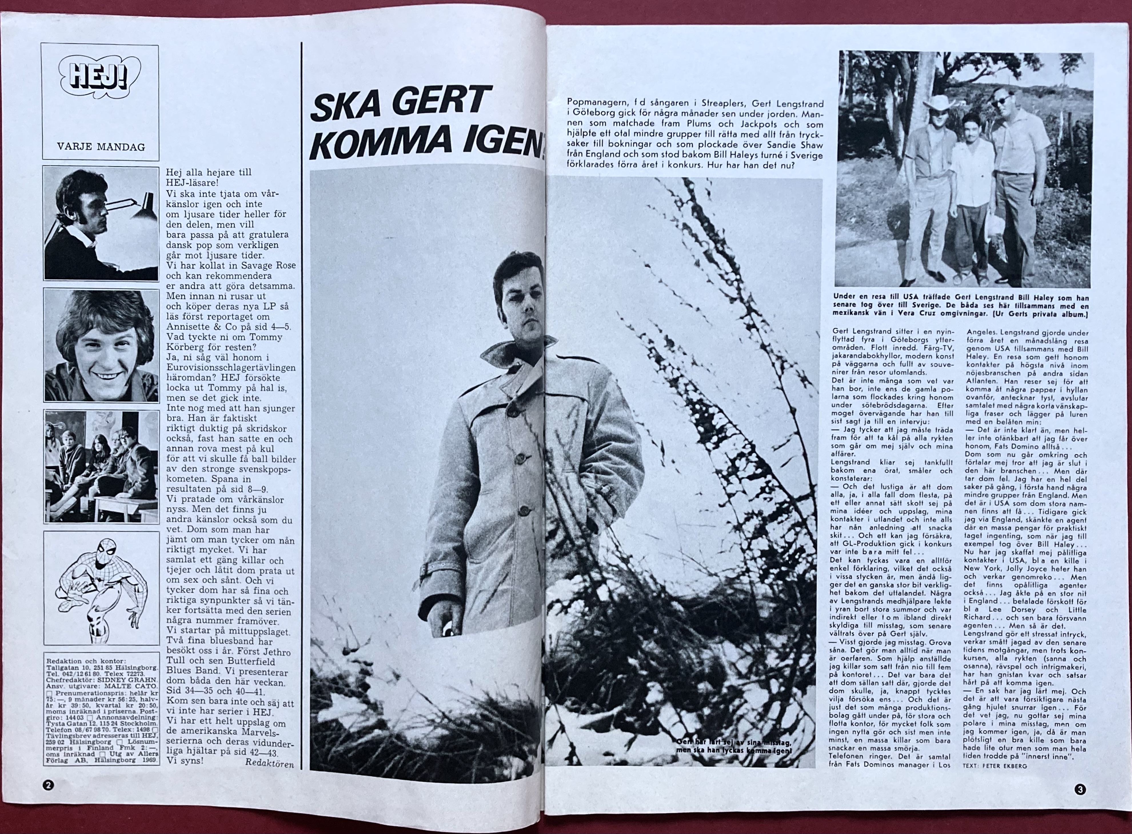 HEJ! - Nr 10 1969 Tommy Körberg omslag - 3