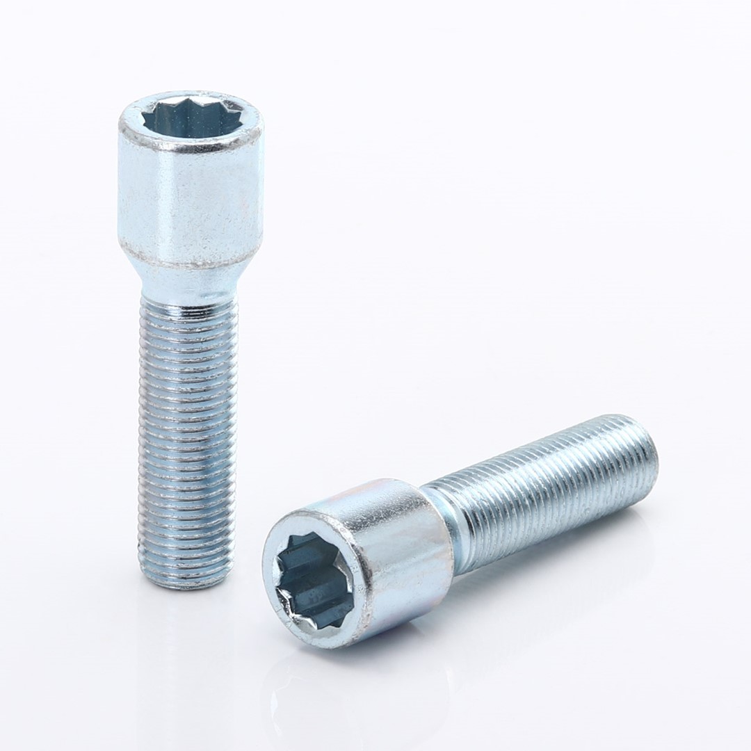 Torx / Torax / Star bolt Hjulbult / Hjulbultar 45mm Silver M12x1,25 - 10st