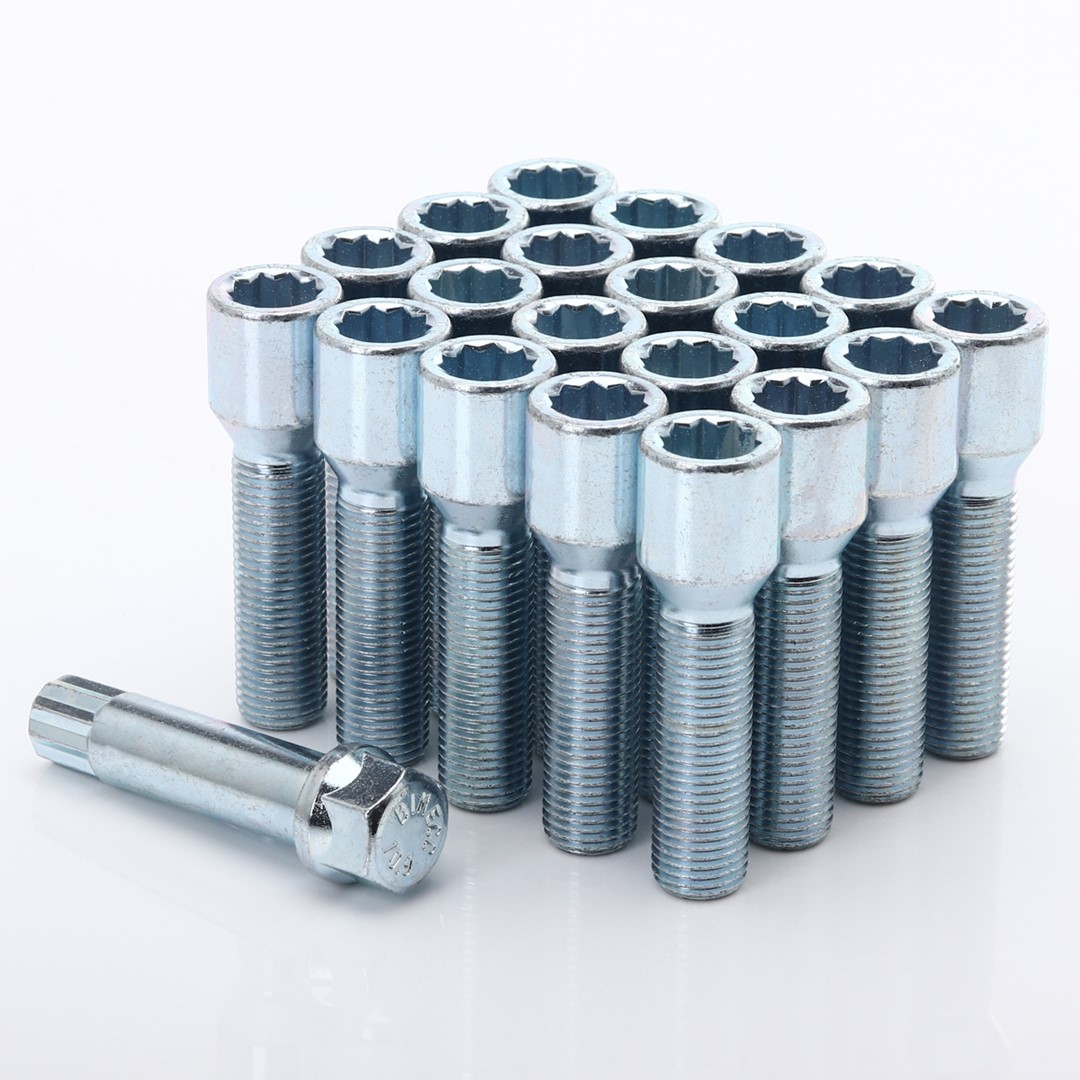 Torx / Torax / Star bolt Hjulbult / Hjulbultar 45mm Silver M12x1,25 - 10st - 2