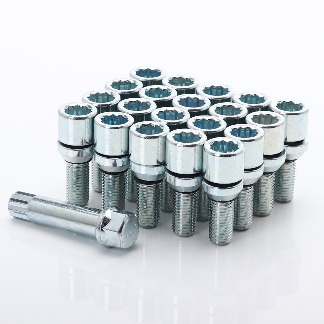 Torx / Torax / Star bolt Hjulbult / Hjulbultar med Lös kona M12x1,25 - 20st - 2