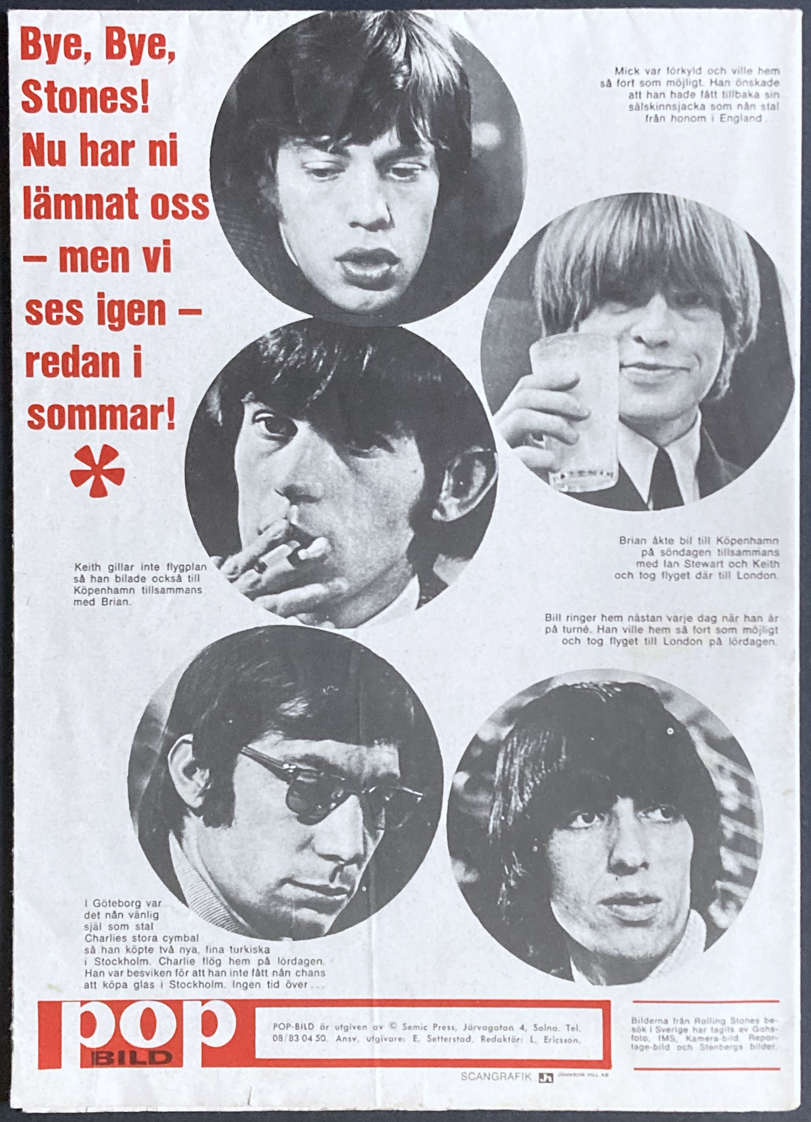 ROLLING STONES - POPBILD no 2 1965 - 2