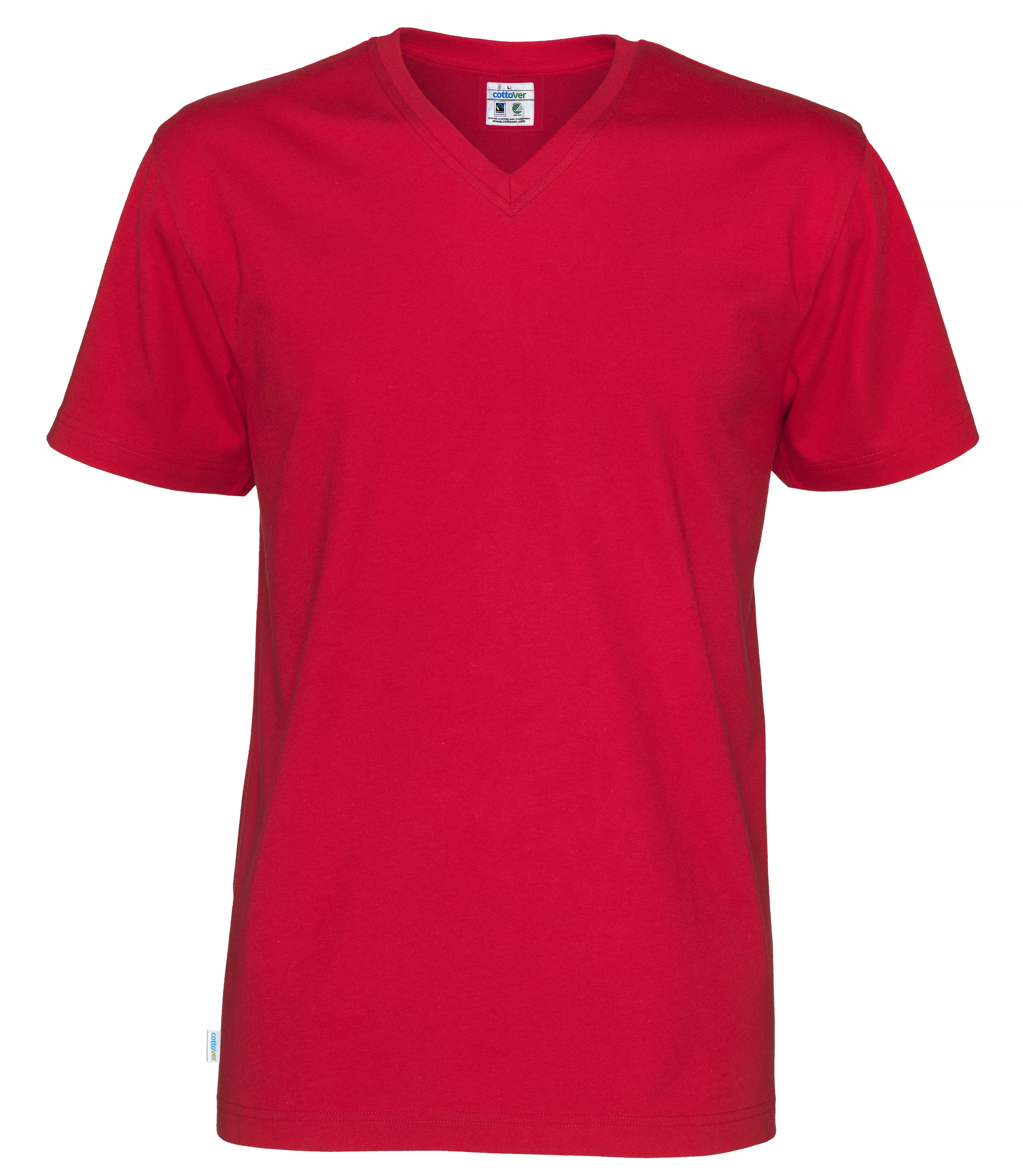 V-ringad T-shirt - Herr - Cottover - Fairtrade, EKO & GOTS - 14 olika färger - 7