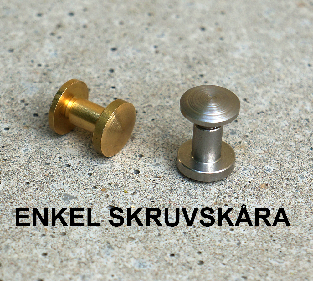 Chicagoskruv / skruvnit i stål/mässing (passar bl.a. Noble och Xpandgirth) - 4