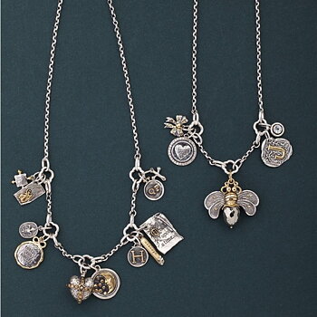 Waxing Poetic Stanza Clip halsband - silver