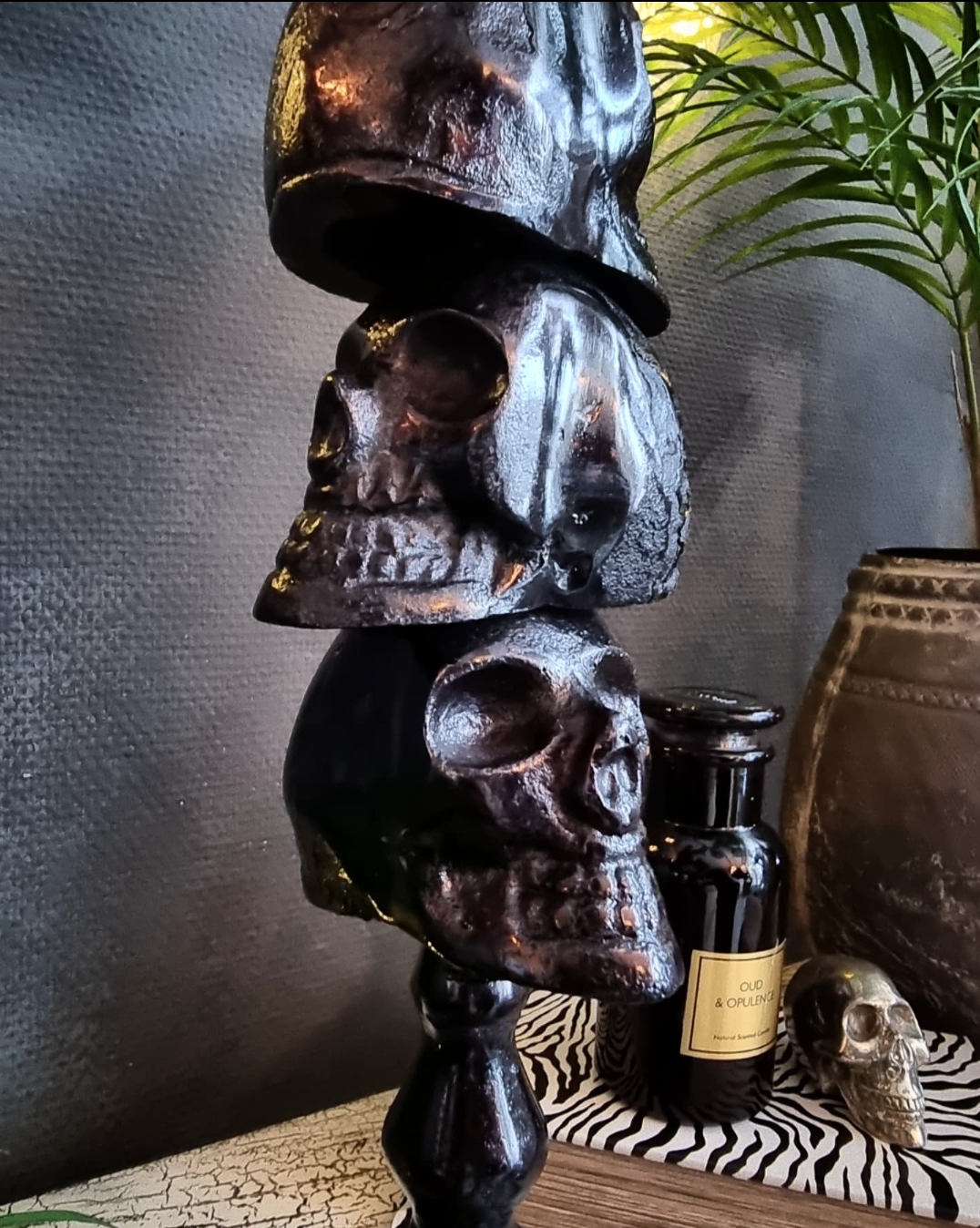 Lampfot Metall - Skull - 2