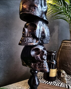 Lampfot Metall - Skull