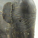 Bertil Vallien (Terra 1978) Gray Elephant with Relief Decor 21 cm
