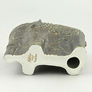 Bertil Vallien (Terra 1978) Gray Elephant with Relief Decor 21 cm