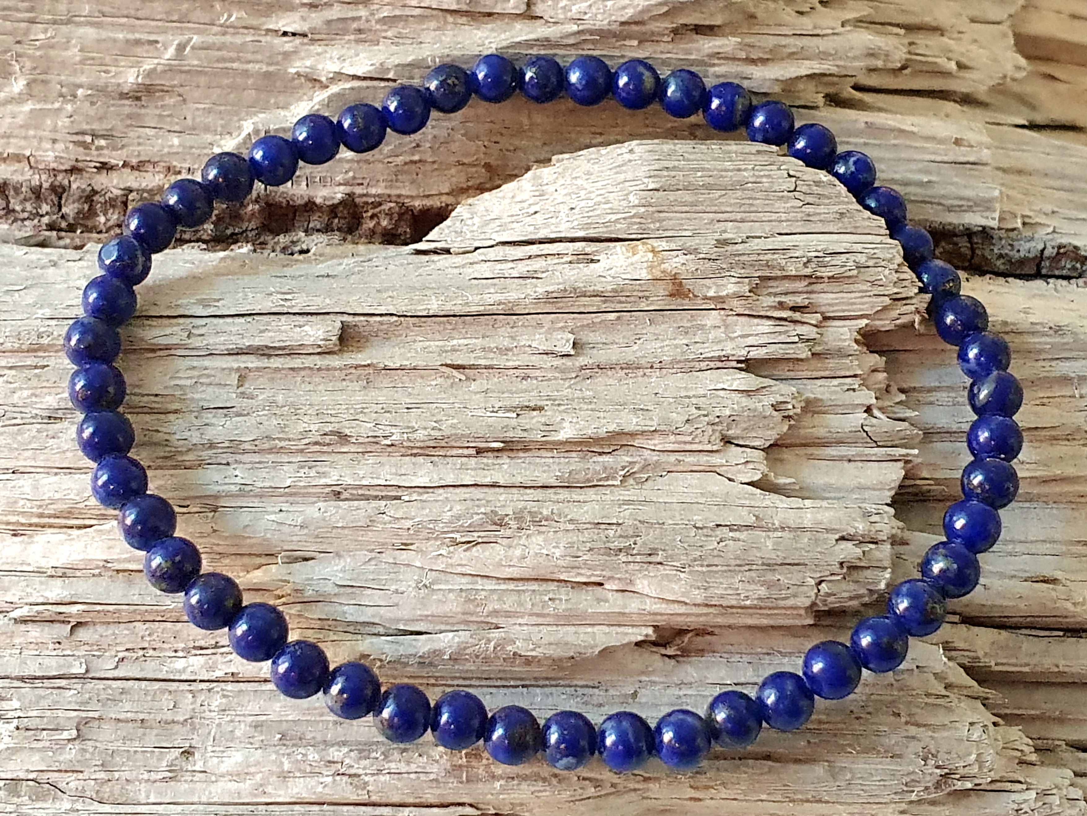 Lapis lazuli approx. 4 mm, bracelet approx. 19cm