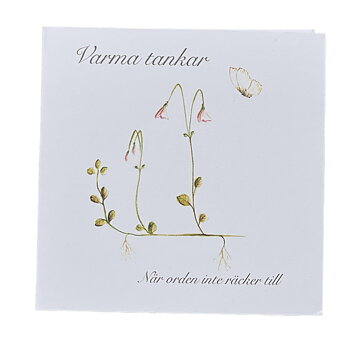 Maja Gullstrand - Dubbelvikt Kort 7x7 cm - Varma tankar, när orden inte räcker till