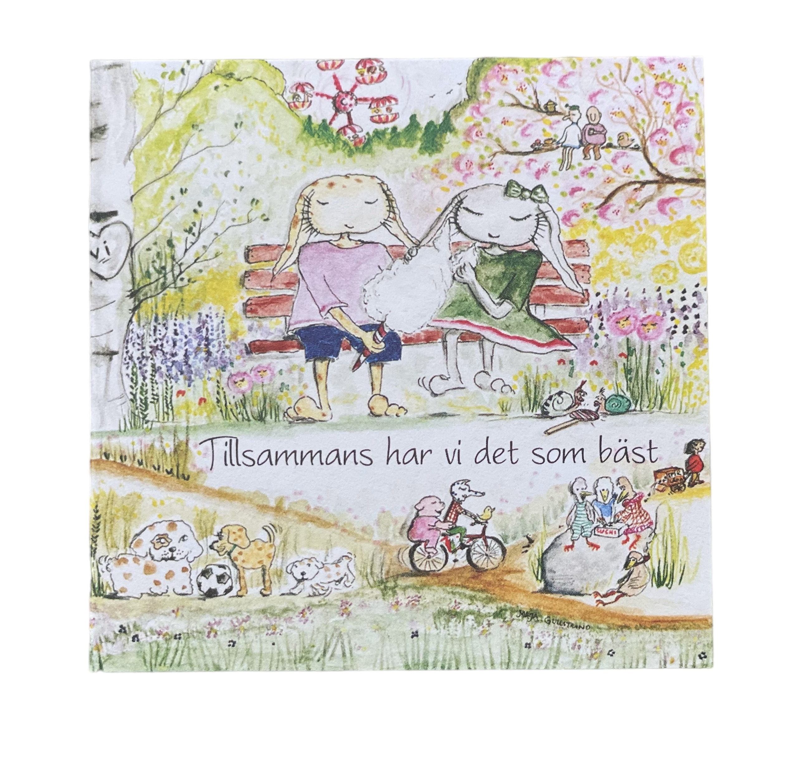 Dubbelvikt Kort - Tillsammans har vi det som bäst - Maja Gullstrand (7x7 cm)