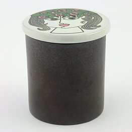 マリ・シムルソン Rosinaシリーズ 女性が蓋に描かれた容器 1964年  11cm