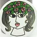 Mari Simmulson (Rosina 1964) Charming Jar with Woman Motif Lid 11 cm