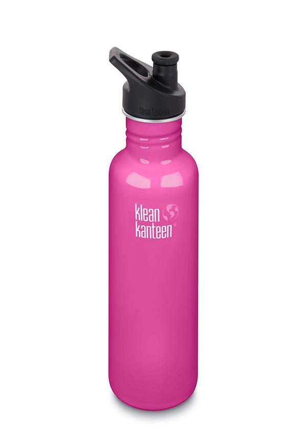 Pinkki Klean Kanteen -urheilupullo teräksestä
