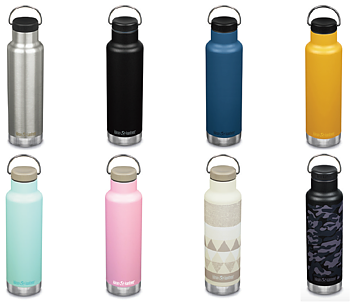 8 Klean Kanteen isolerende termokande vandflasker i forskellige farver
