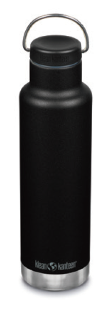 Musta Klean Kanteen eristetty teräsvesipullo