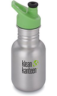 Stålfarvet Klean Kanteen vandflaske til børn