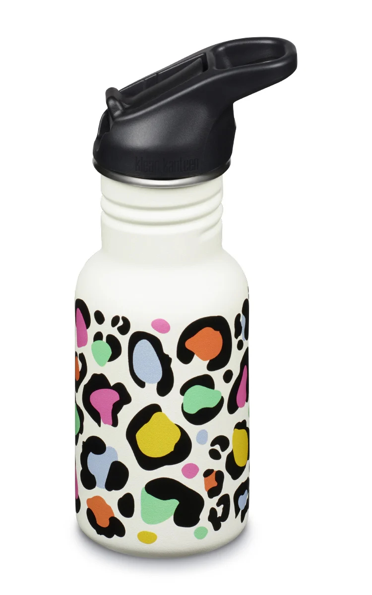 Klean Kanteen vandflaske til børn Leopard Print