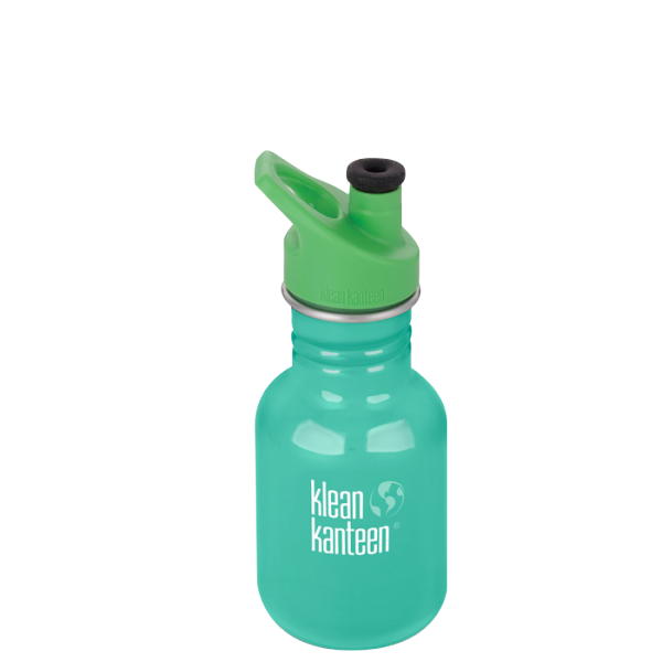 Grøn Klean Kanteen vandflaske til børn
