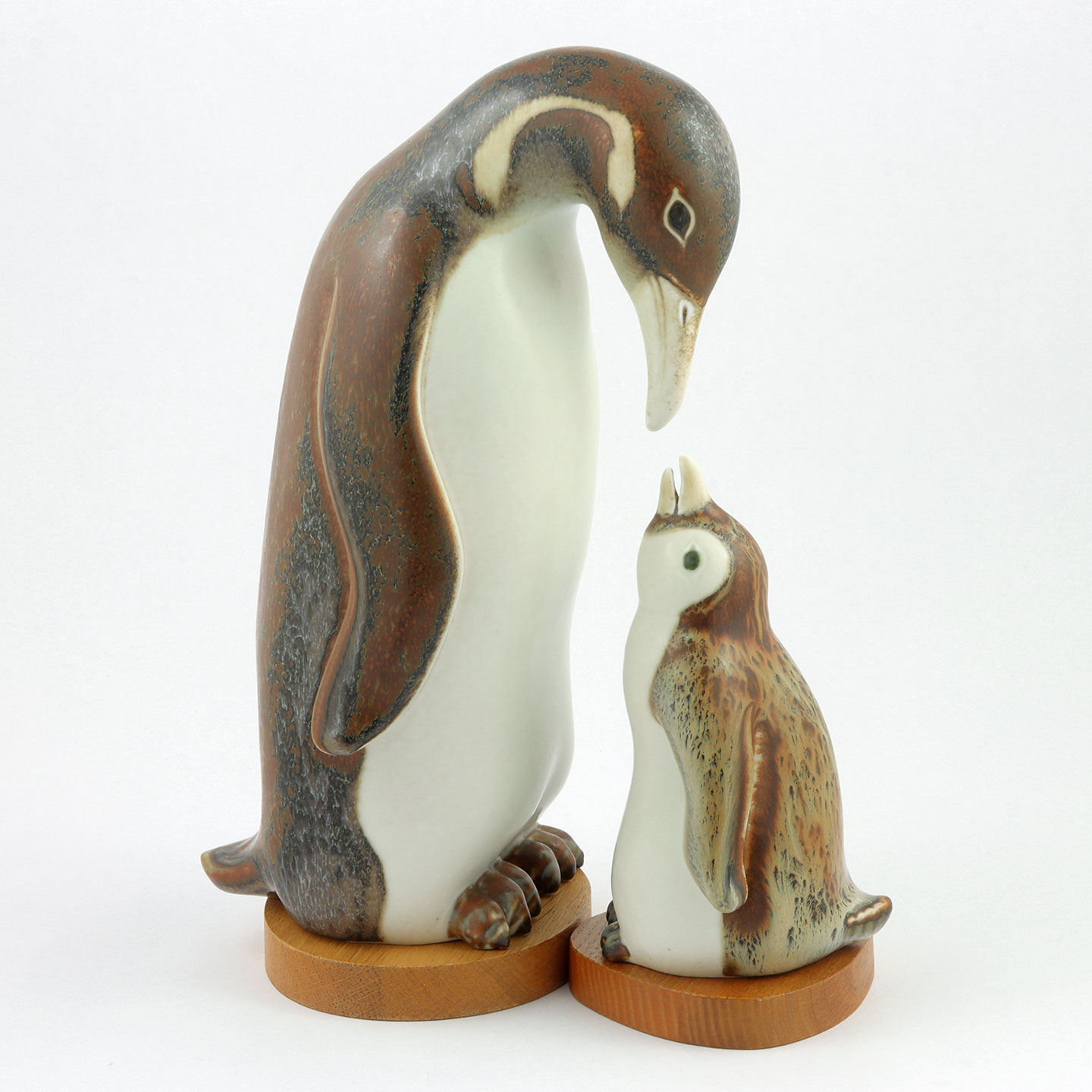 Gunnar Nylund グンナーニールンド 大きなペンギン親子のオブジェ/置物