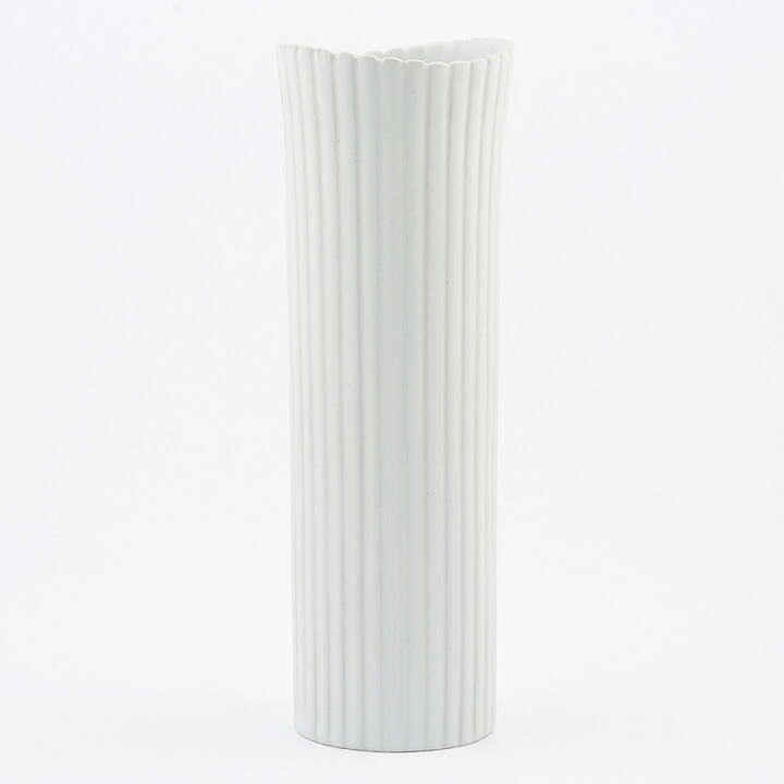 Stig Lindberg (Vinda 1950) White Modern Cylinder Vase 20 cm