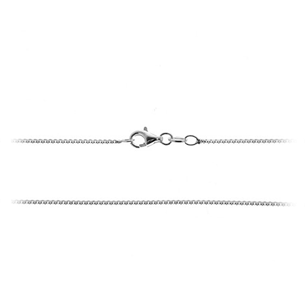 Silverhalsband Venezialänk - 925 Sterling Silver  Boxkedja 1.0mm - 2
