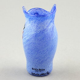 Ulrica Hydman Vallien (Open Minds 1987) Blue Woman Face Vase 10 cm