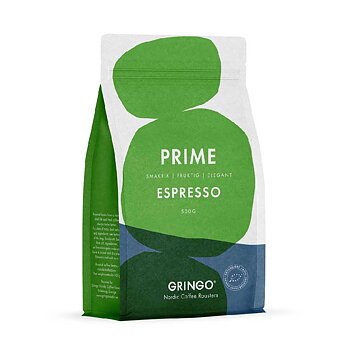 Gringo Nordic - Prime Espresso - Ekologiska (SE-EKO-04) mellanrostade hela espressobönor - 500g