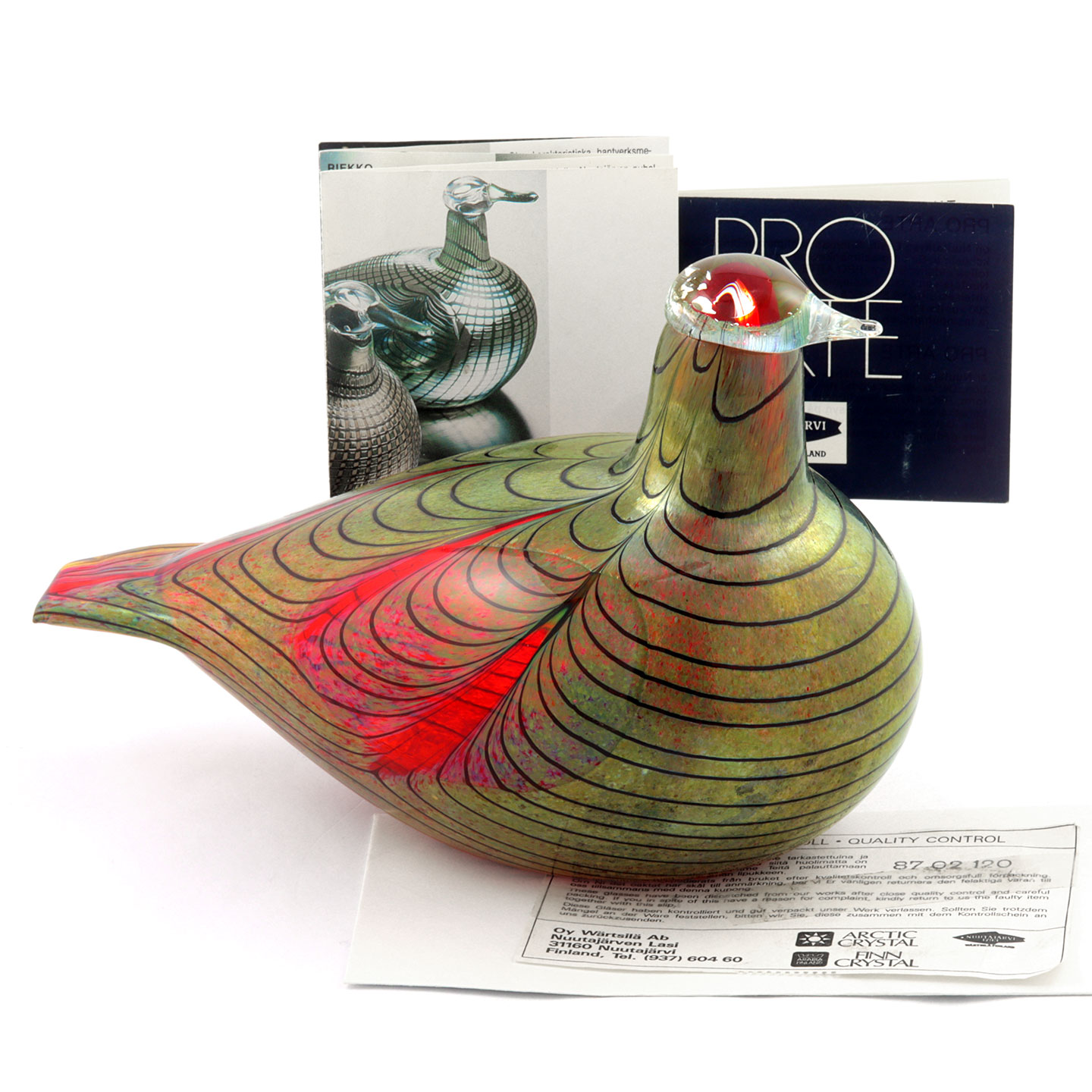 オイバ・トイッカ キジ Pheasant ガラスの鳥 オブジェ 置物 1981年 21