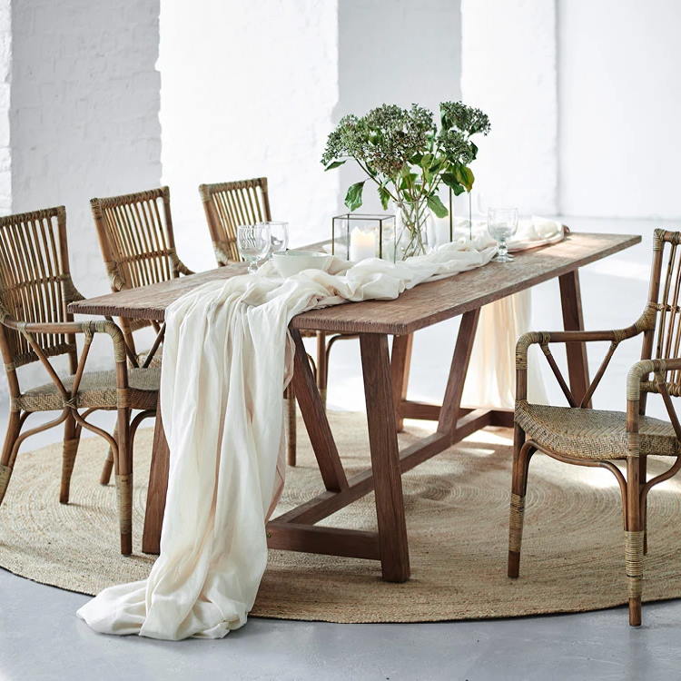 Matbord i teak 100 x 180 cm Lucas Sika-Design - 3