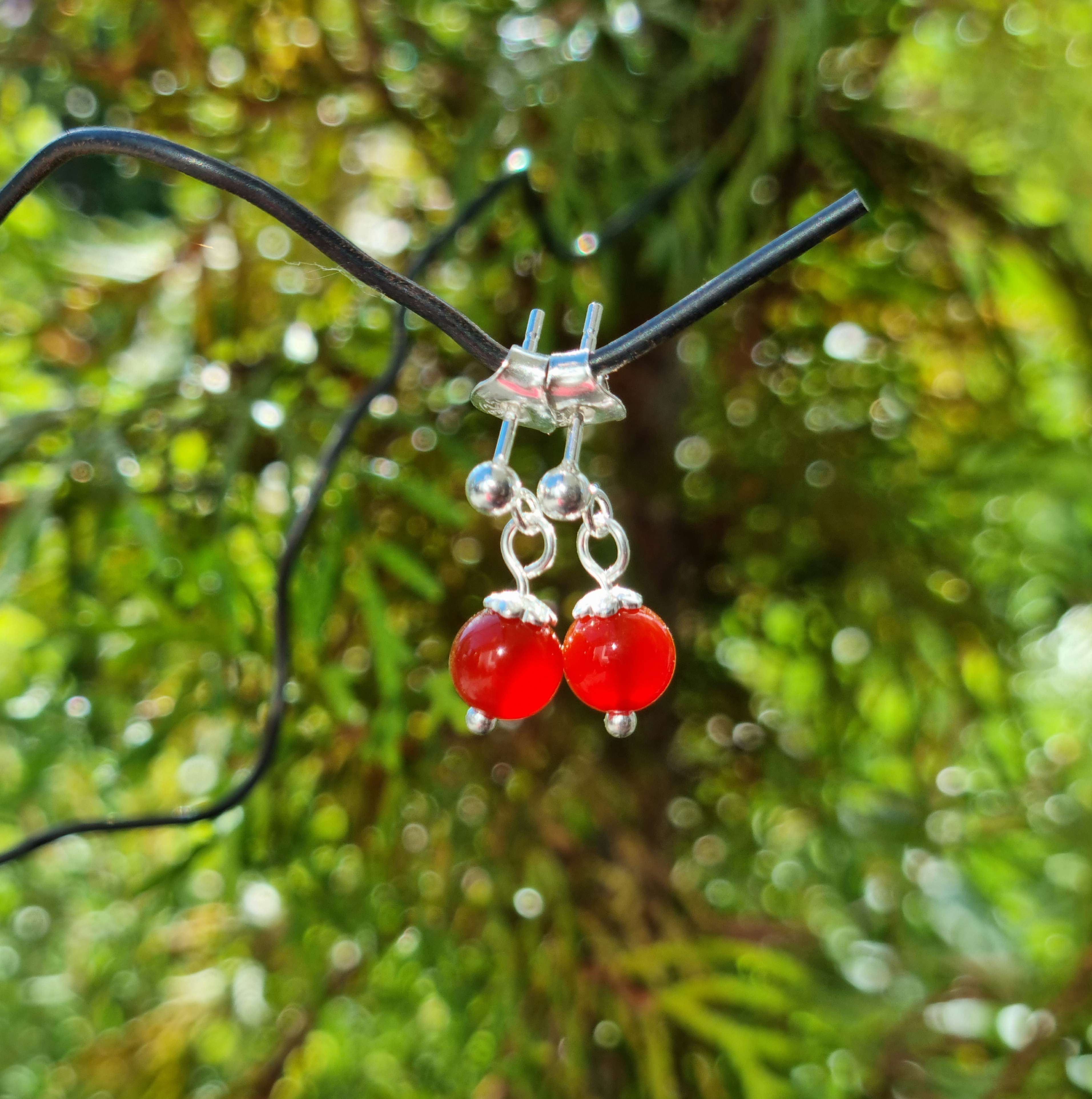 Örhängen Karneol Juli - 925 Sterling Silver - 3